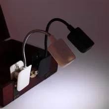 Luminária led flexível para leitura, leitor de ebook, luz noturna, clipe para cama besida, iluminação de mesa, pc, telefone lanterna lanterna