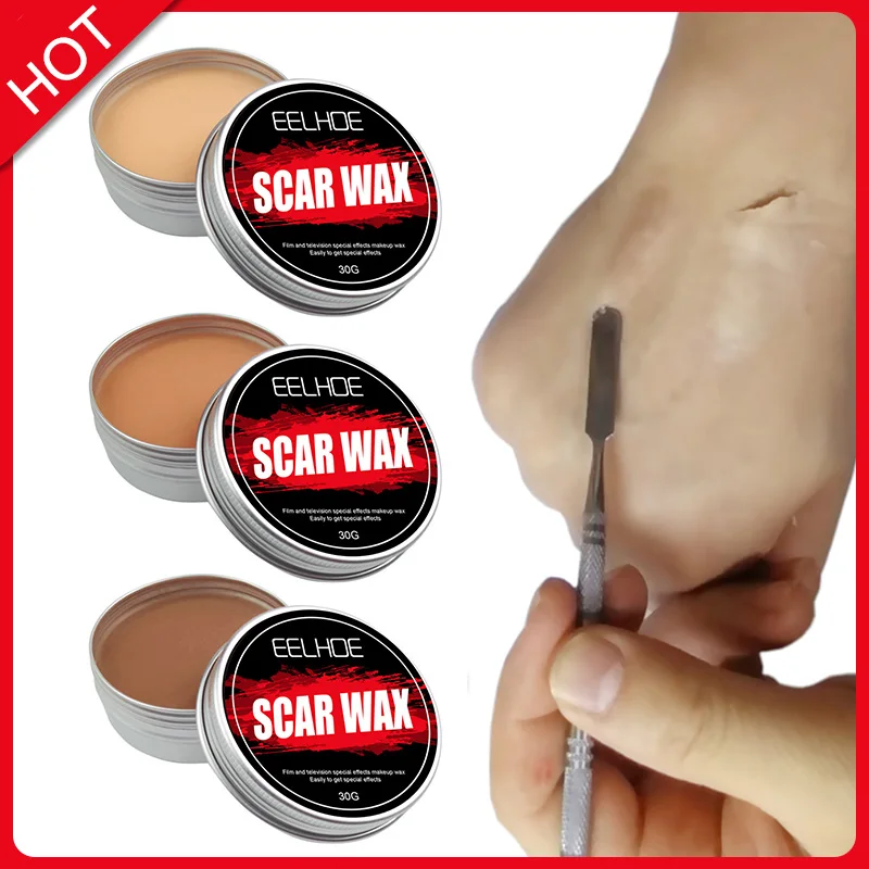 1/2pcs Halloween Blood Fake Wounds Scars Wax Bruises Faux Pumpkin Body