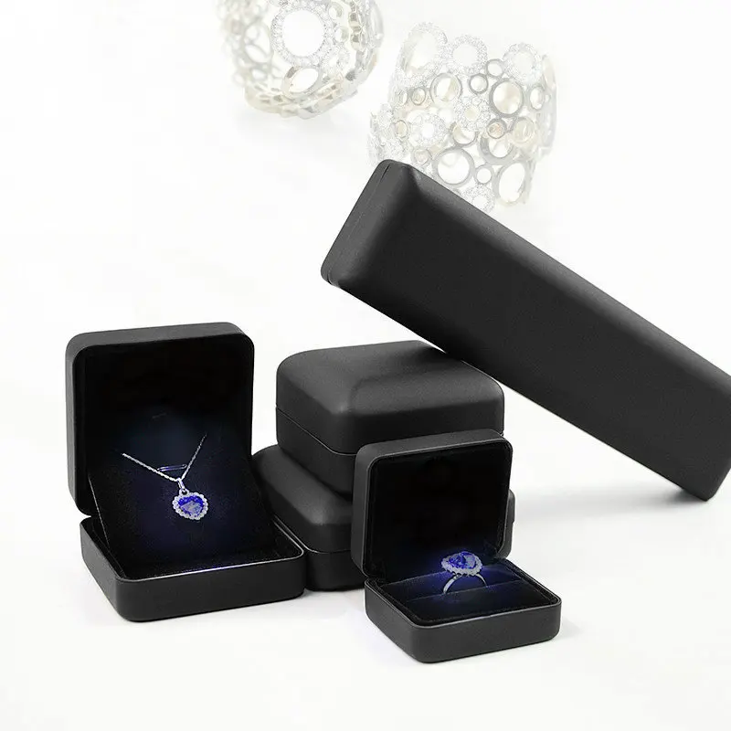 

Ring Box Velvet Jewellery Box PU Leather Pendant Necklace Box Bracelet Packaging Tin