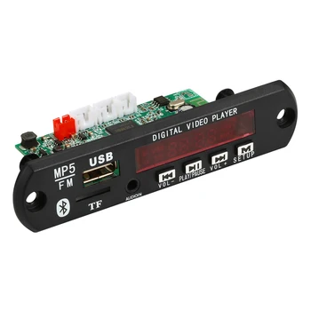 

Car MP3 MP5 Player Bluetooth 5.0 Car kit Video 1280x720 MP5 Decoder board music player module 5-12V FM Radio USB Audio Aux