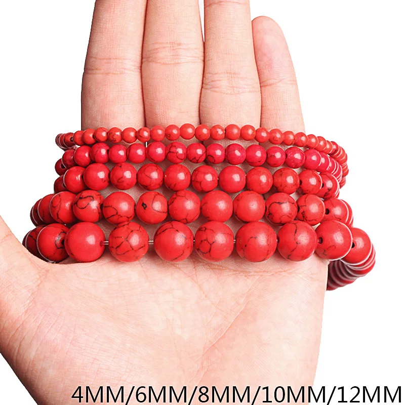 Stone-Beads-Red-Turquoises-Round-Loose-Beads-4-6-8-10-12mm-DIY-Bracelet-Necklace-For (2)