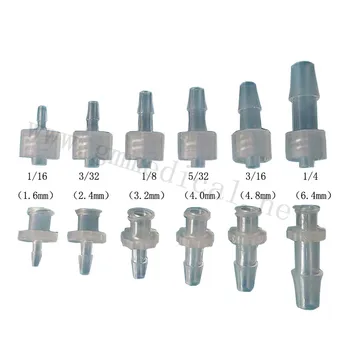 

1/4" 1/16'' 1/8'' 3/32'' 5/32'' 1/8'' 3/16'' Hose Barb straight in fitting Twist Connect Male/Female Luer Lock Fittings 10set