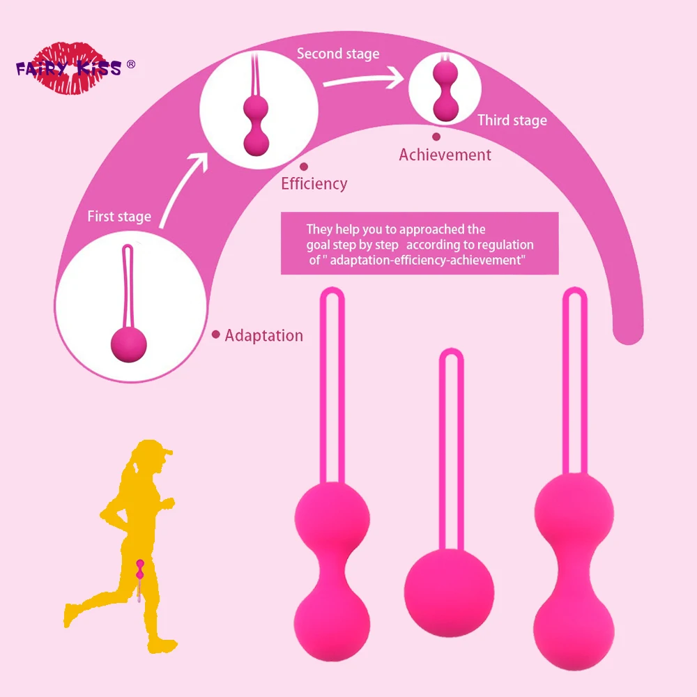 Silicone Vaginal Muscle Geisha Balls Ben Wa Chinese Balls Floor Pelvic Kegel Trainer Exerciser Ball Simulator for Women Sex Toys