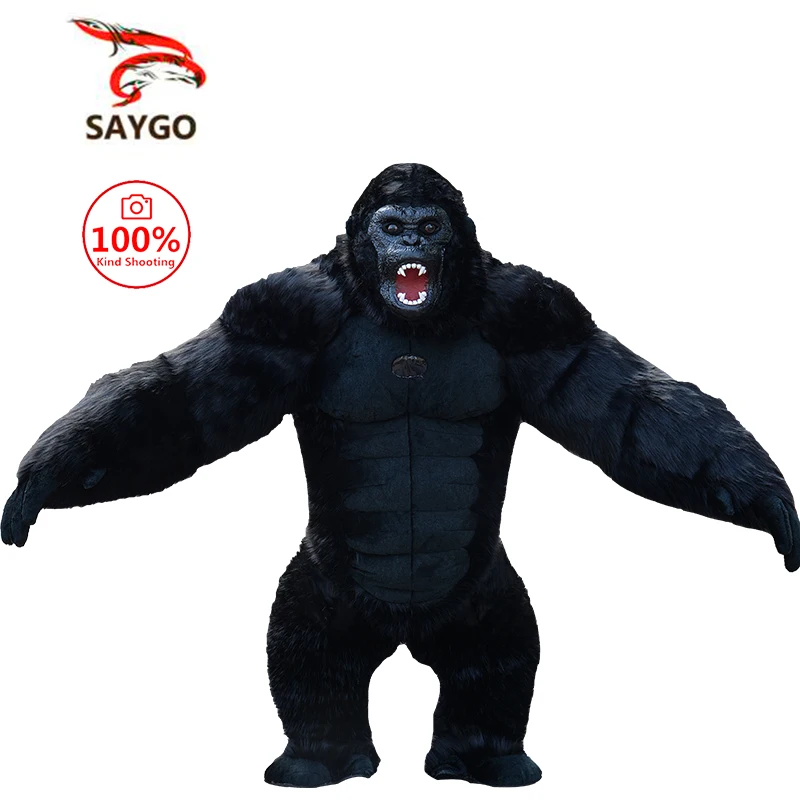 Надувной костюм King Kong для взрослых на Хэллоуин плюшевый пушистый талисман