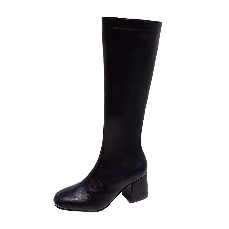 2021 New Women's Winter Boots For Women Black Knee High Boots Long Platform Zipper Female Ladies Women Booties Zapatos Mujer 40