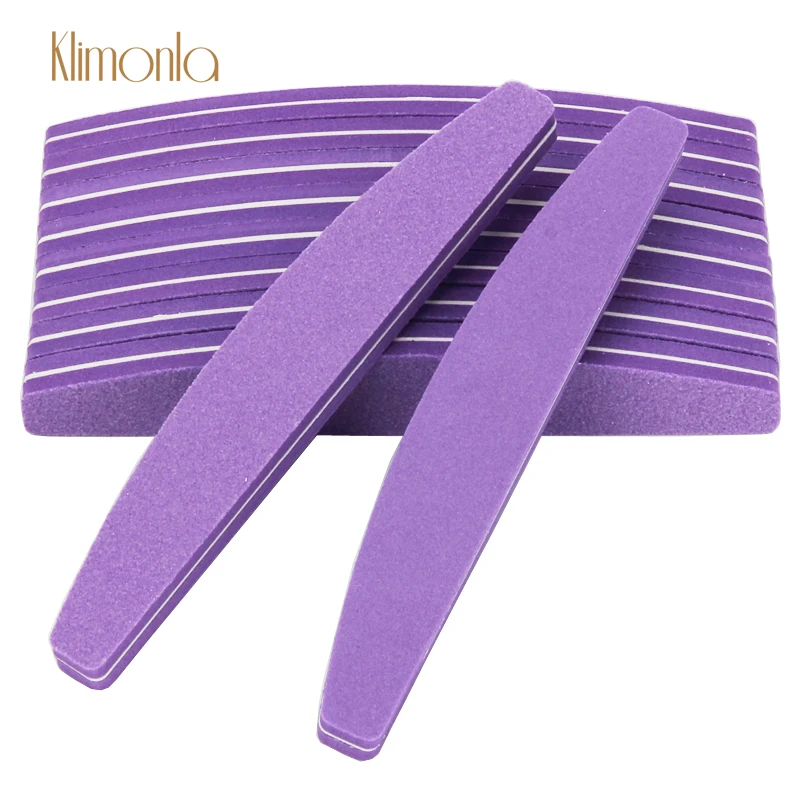 

25Pcs/Lot Washable Bendable Nail File 100/180 Grit Purple Boat Sponge Sanding Thick Emery Board DIY Nail Art Buffing Tools