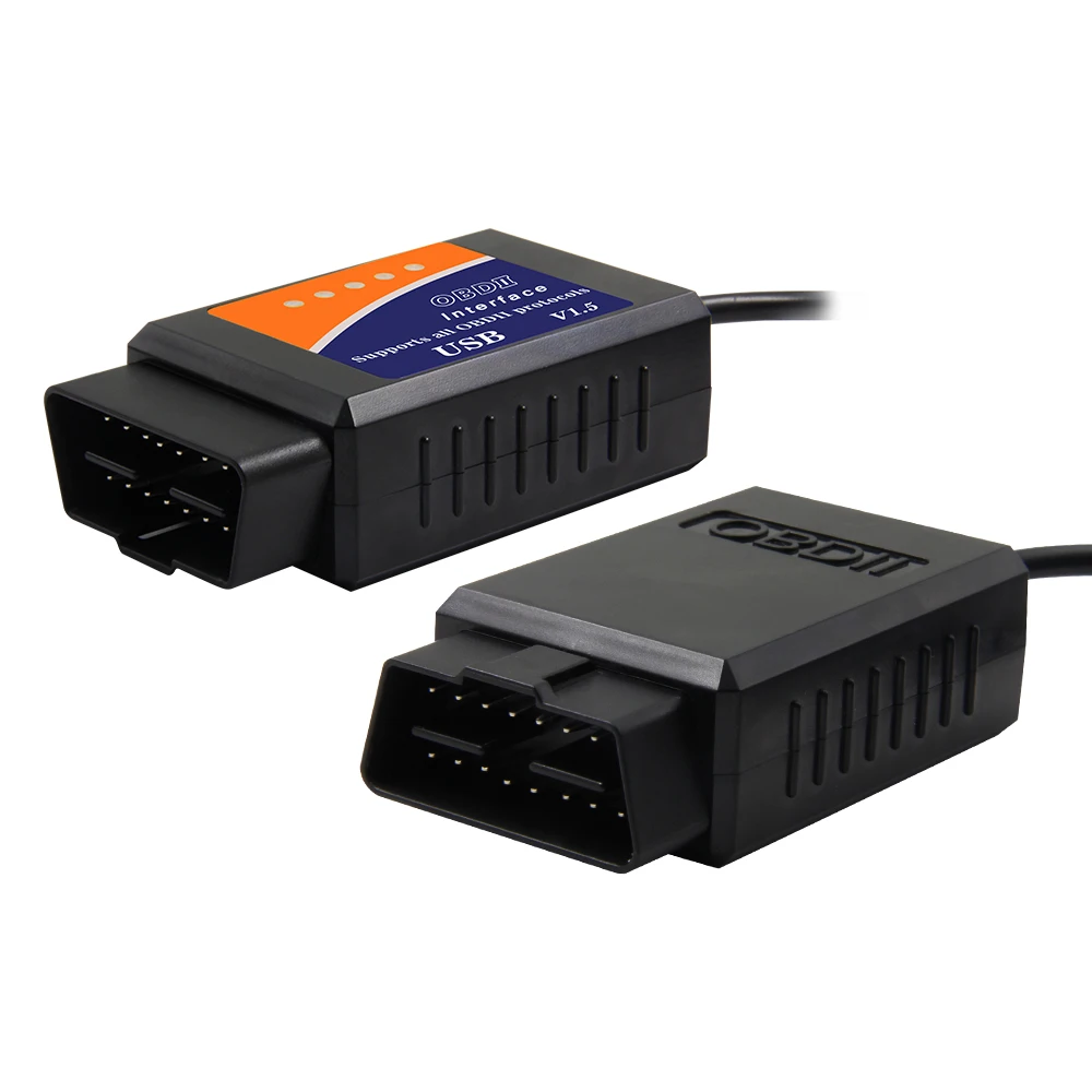 2020 топ продаж ELM327 интерфейс USB OBD2 сканер V1.5 OBDII elm327 usb Супер в наличии|Считыватели