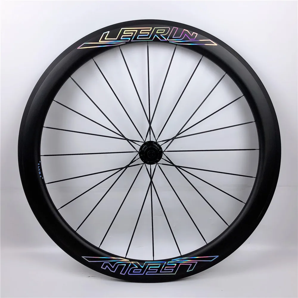 Cheap 700c road bike  carbon wheels U Shape 25mm Width 50mm Clincher Carbon wheelset carbon bicycle wheel set bicycle road rims 3