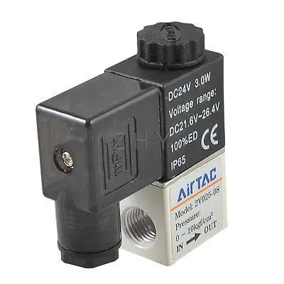 2V025-08 DC 24V 50/60Hz 3W 2 позиция 2 трехходовых электромагнитных клапана