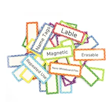 Magnetico Secco Cancellare Etichette Lavagna Adesivi Nome Tag Mensola Etichette 10 Colori 3.15x1.18 inch Flessibile Strisce Magnetiche