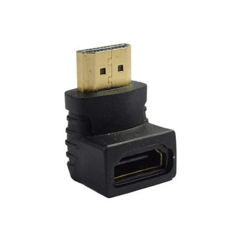 90 градусов под прямым углом позолоченный HDMI адаптер типа А мужчин и женщин для 1080p tv HD tv PUO88