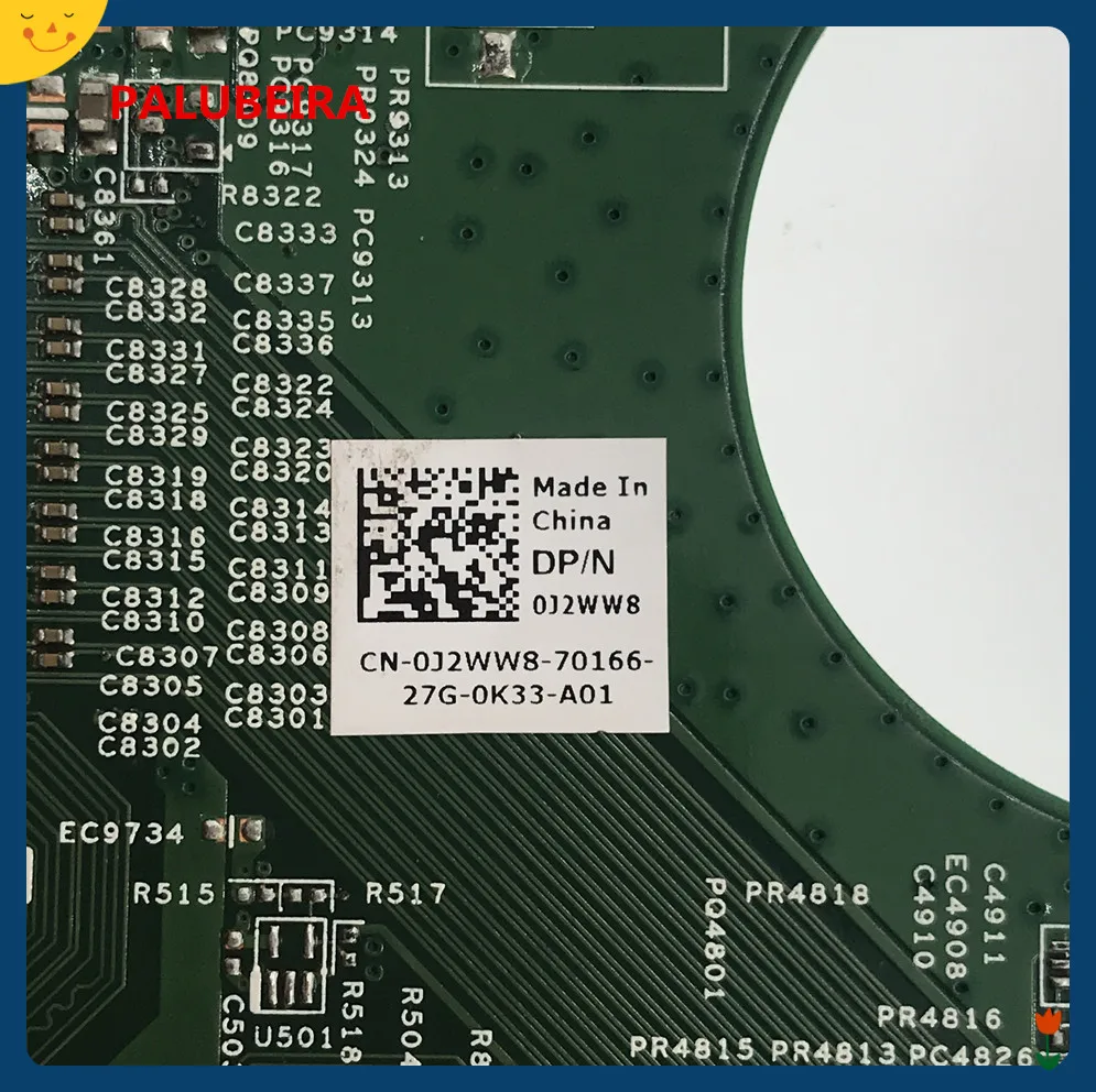 PALUBEIRA CN-0J2WW8 0J2WW8 основная плата для Dell inspiron N5110 Материнская плата ноутбука HM67 DDR3 GT525M 1 Гб