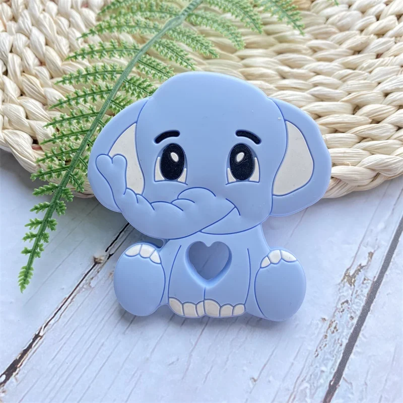 1PCS 코끼리 실리콘  Teethers 치아 실리콘 설치류 완구  Bpa 무료 딸랑이  맞춤형 젖니가 남 장난감