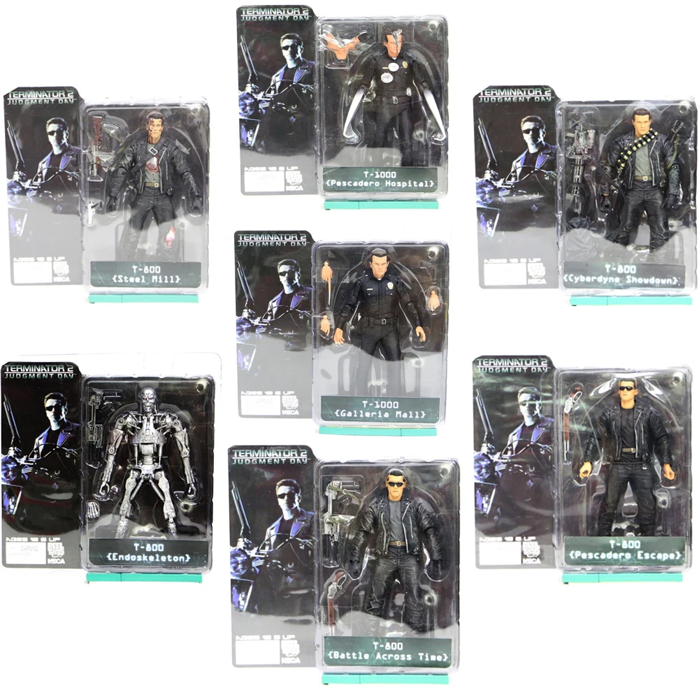 

7 Types 18cm NECA The Terminator 2 Action Figure T-800 T-1000 PVC Action Figure Model Toy Doll Gift