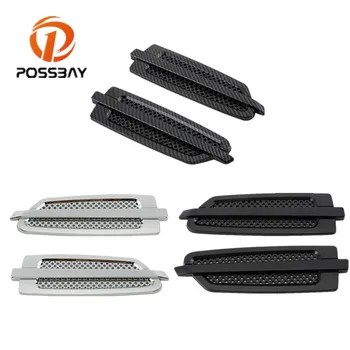 

POSSBAY Universal Flow Vent Cover 3D Fender Decoration Car Air Flow Intake Grilles Hood Scoop Stickers Auto Bonnet Grille Vent