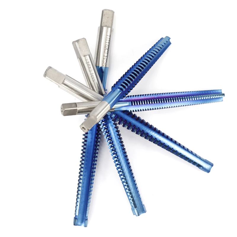 1pc Right Hand TR8-TR16 Trapezoidal Thread Tap For Metal Drilling HSS Screw Tap Drill Bits Nano Blue Coated Metric Machine Tap