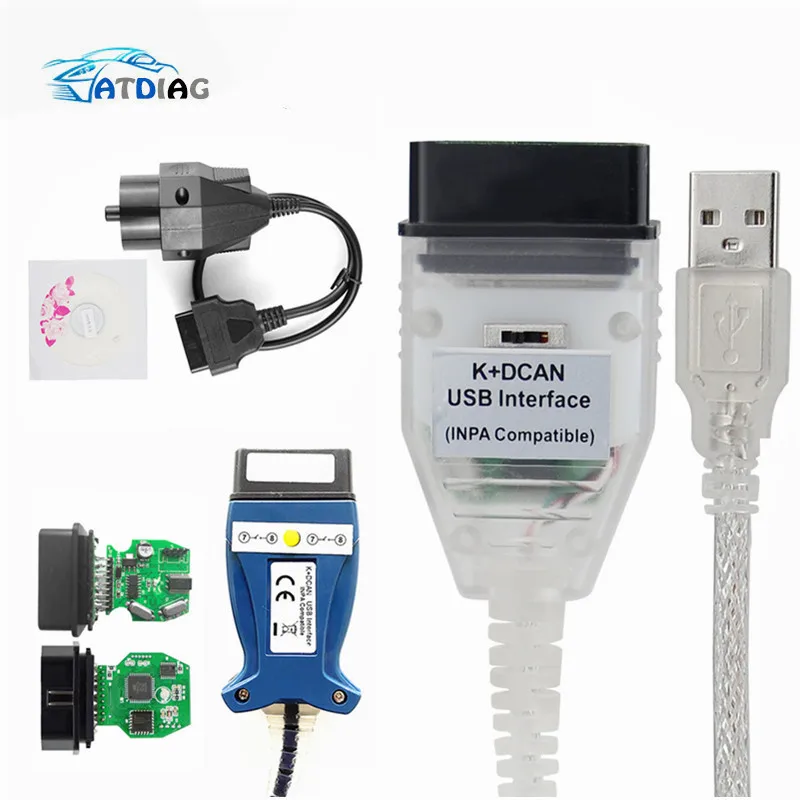 Лучшее качество для BMW K DCAN + CAN FTDI чип совместимый USB диагностический интерфейс