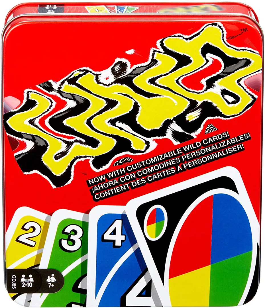 Mattel Games UNO: классические (жестяная коробка) игральные карты для