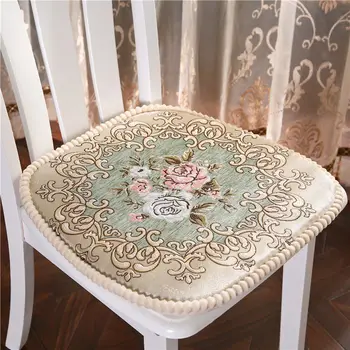 

European Style Chair Cushion Cotton Seat Coussin For Kitchen Office Chair Pillow Flower Pattern Chair Pad Household Seat Pads