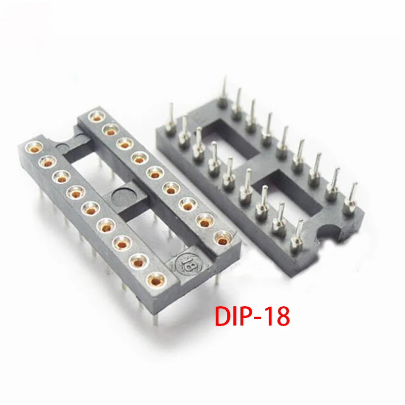 10 шт DIP-18 круглое отверстие 18 шпильки 2 54 мм DIP булавки DIP18 ИС адаптер паяльник с
