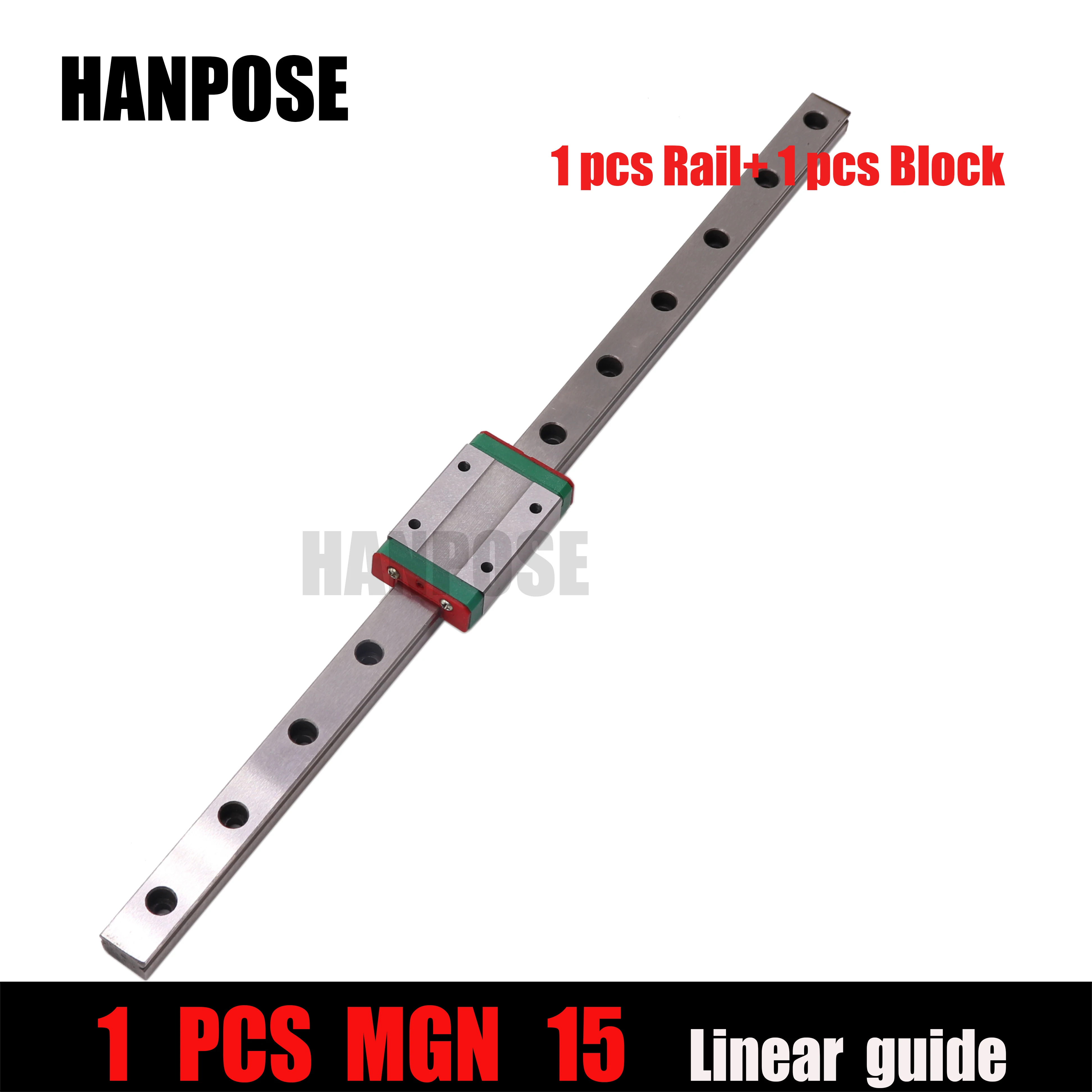 1 шт. MGN15C MGN15H с 1 шт. 100 200 300 400 500 600 700 800 мм линейной направляющей+ 1PCSMGN15H