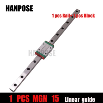 

1PCs 100 200 300 400 500mm Linear Rail Guide+1PCS MGN15C MGN15H for 3D printer