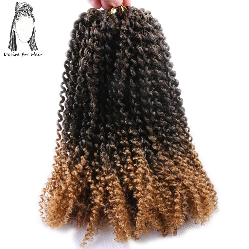 

Desire for hair 10packs 20bundles 12inch 115g per pack pre crochet kinky curly braids synthetic malibob braiding hair ombre grey