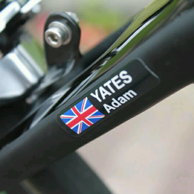 Bicycle road bike frame national flag name stickers custom bicycle stickers custom rider id decals style 5