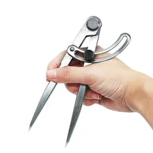 Espaçamento compasso de couro ajustável artesanato ferramenta rotativa scriber diy borda creaser ponto asa divisor cruz linha compassos