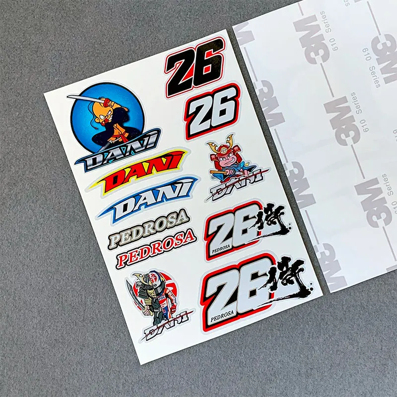 Motorsport Dani Pedrosa 26 #26 stickers Samurai for Helmet RX-7X RX-7V Motocross Decals motorcycle sticker 3M Highly Reflective |