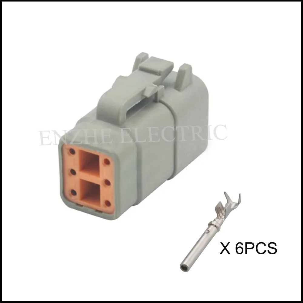 

100SET DTM04-6P DTM06-6S DJ70610Y-1-21 new energy automobile plug 6P female connector DTM04-3P DTM06-2S DTM06-4 DTM06-8S