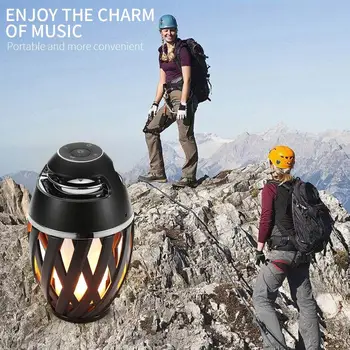 

LED Music Lamp Wireless Bluetooth Flame Night Light Audio KTV Outdoor Travel Smart Wireless Bluetooth Gift Home Portable