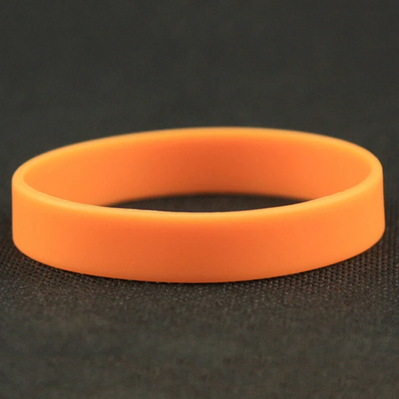 Silicone Wristband Bracelet Sports Casual Bracelet Female Men Pure Color For Simple Women Unisex Bracelet - Окраска металла: 4