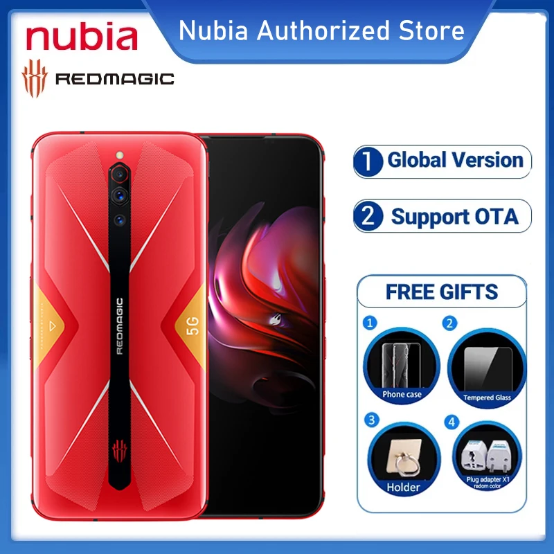 Global Version Nubia Redmagic 5G Game SmartPhones 8/12GB 128GB 6.65&quot 144HZ Snapdragon 865 NFC 55W Fast charging Mobible Phone |