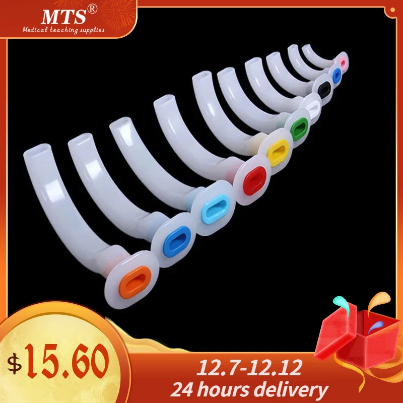 

15pcs Anesthesia Guedel Airway Tube Medical Oral Air Way Color Coded Establish a respiratory tract for CPR emergency patients