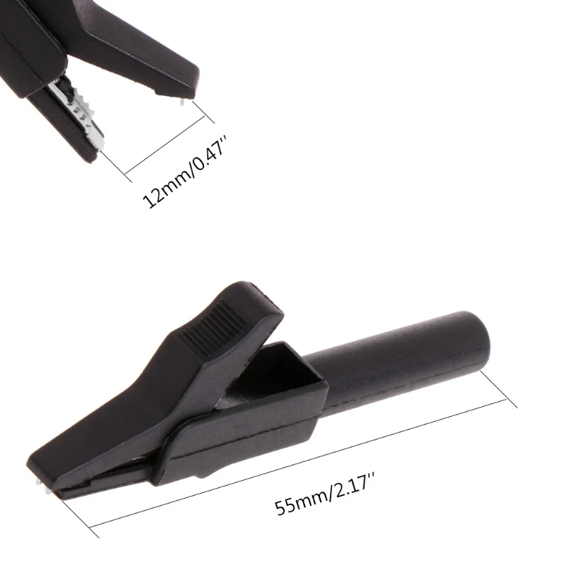 Alligator Clips 2 Pcs Full Protective For Professional Multimeter Y98E