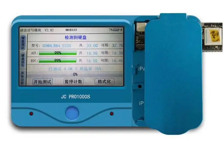 Абсолютно JC Pro1000S хост Многофункциональный программатор NAND PCIE программист для iPhone iPad батареи инструменты тестирования