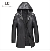 Dusen Klein Men Genuine Leather Jacket Autumn Outerwear Black/Slim/Simple Business Style/Sheepskin Coat 14Z6608 cowhide print jacket