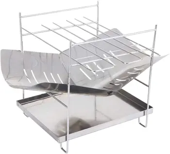 

Ultralight Outdoor Portable Wood Stove Cooking BBQ Picnic Camping Outdoor Portable Folding Stainless Steel Barbecue Stove