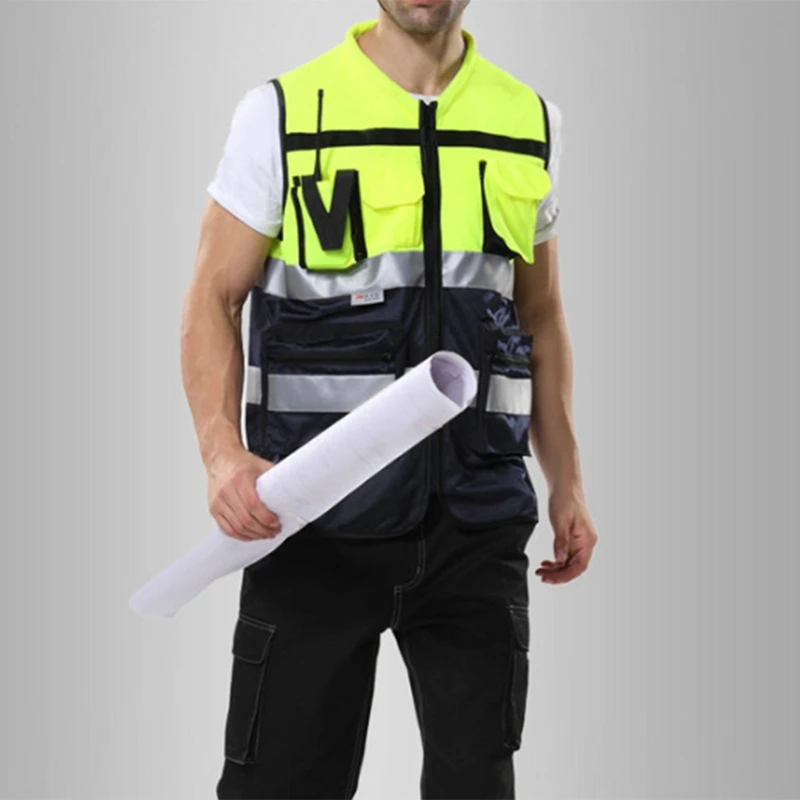 

2pcs/bag Visibility Reflective Vest Workplace Road Working Clothes Motorcycle Cycling Sports Outdoor Reflective Safety Clothing