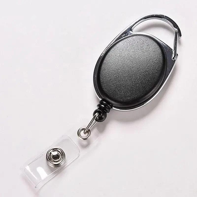 10 Pack Retractable Badge ID Card Holders with Carabiner Reel Clip Key Chain
