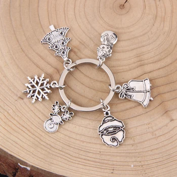 

Snowman Doll Jingle Bell Jewelry Keyring Family Children Gift Jewelry Fashion Jewelry Christmas Gift For Children Bag Elk