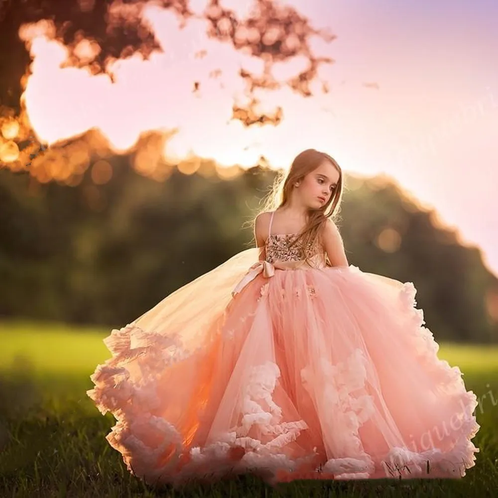 Graduation Dresses Kids Sequins Princess Flower Girl's Dresses ...