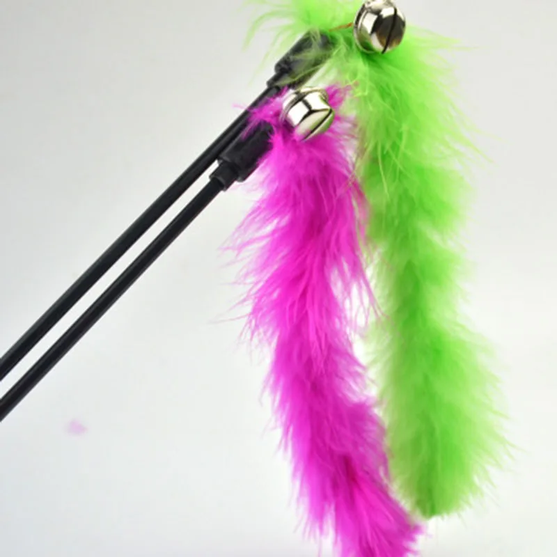 1/2/3pcs Cat Supplies Cat Toy Interactive Toy Feather Stick Ball Rattle Funny Cat and Excellent Safety Cat Toys