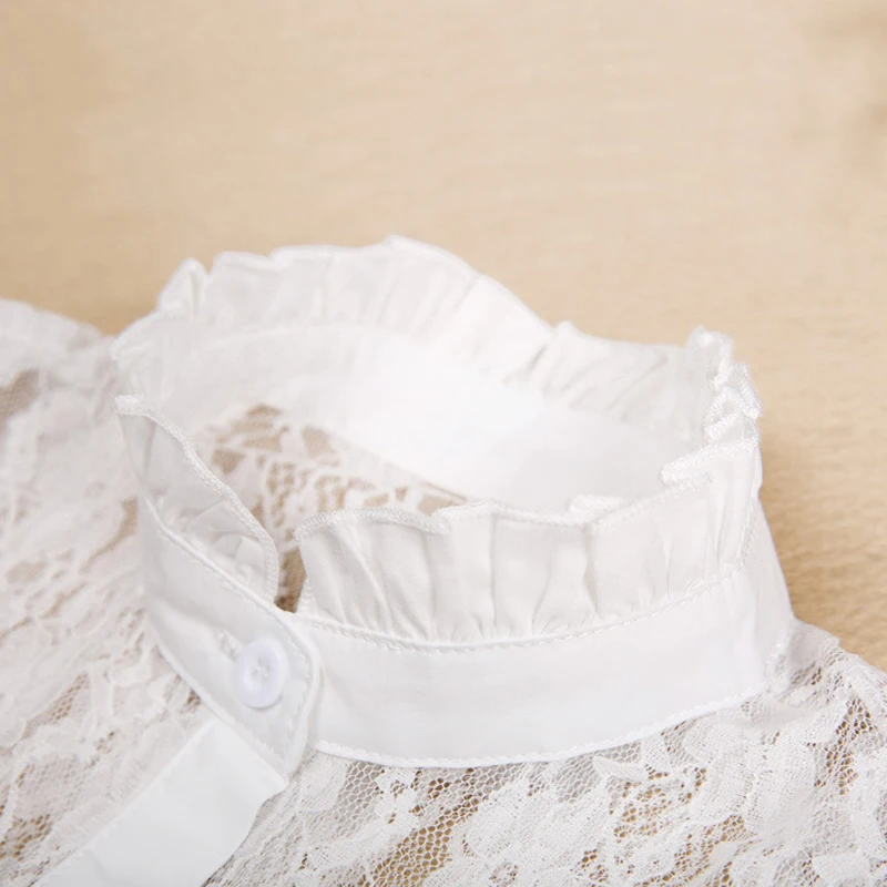 Detachable Collar Shawl Fake Collar New Women White Fake Collar Detachable Cotton Lace Shirt Collar Ladies False Blouse Half Shirt Lapel Clothes Accessories