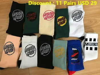 

12 pairs socks men hip hop flip skateboard calcetines socks compression kanye west popsocket