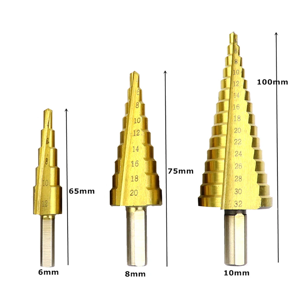 6pcs High Speed Steel Twist Drill Bit Step Drill Hole Cutter HSS Drill Dropshipping step drill bit set 4 - 12 / 20 / 32mm 6pcs High Speed Steel Twist Drill Bit Step Drill Hole Cutter HSS Drill Dropshipping step drill bit set 4 - 12 / 20 / 32mm