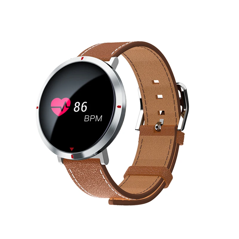 DeaGea S2 Classic Smartwatch Heart Rate Monitor BRIM IP67 Waterproof Fitness Activity Tracker Smart Watch for Android Apple IOS - Цвет: Светло-коричневый