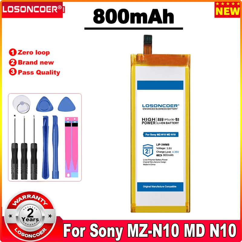 

LOSONCOER LIP-3WMB 800mAh Battery For Sony MZ-N10 MD N10 Batteries ~In Stock