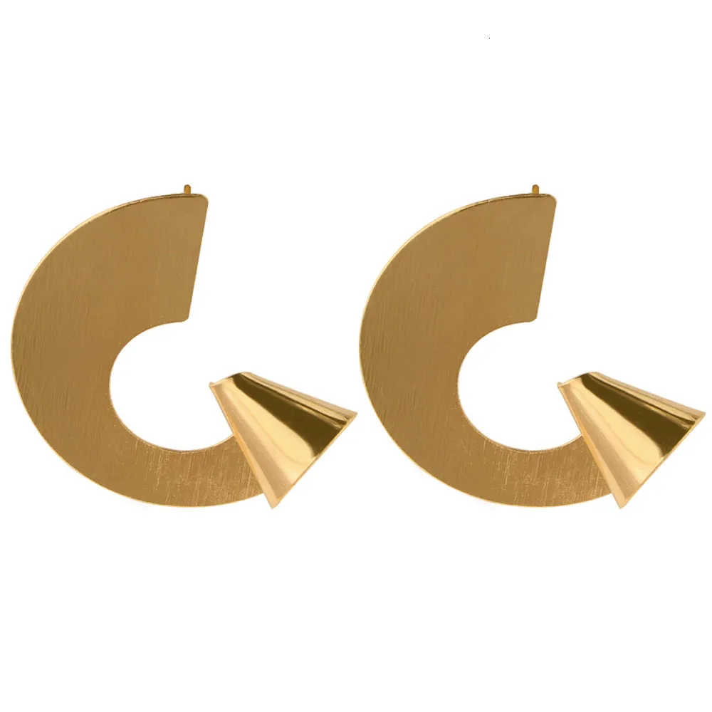 E5623 Trendy Irregular Sequins Metal Geometric Earrings for Women Gold&Silver Simple Punk  Earrings Modern Art Jewelry